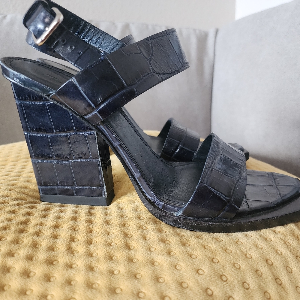 Jil Sander Leather sandals heeled shoes  39.5 9.5 - Picture 6 of 12